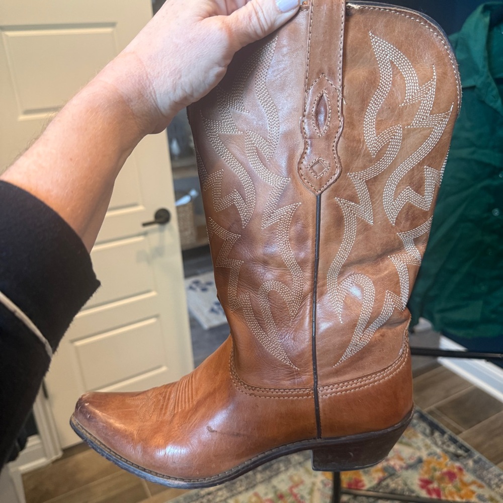 Nocona Brown Western Heeled Boots